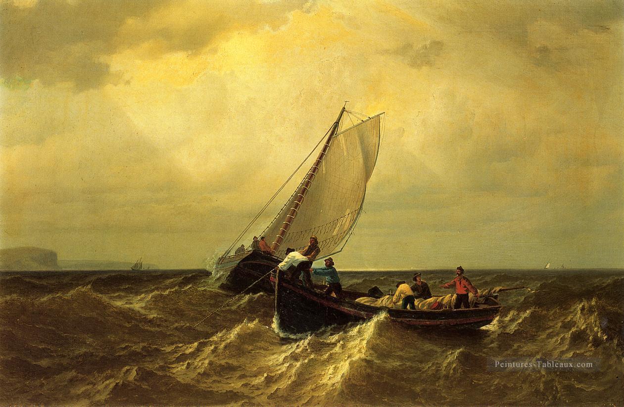 Bateaux de pêche sur la baie de Fundy William Bradford Peintures à l'huile